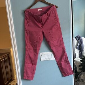 LOFT Rose Slim Fit Cropped Trousers